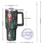 1pc nutcracker 40oz Tumbler with Straw & Handle - Insulated Stainless Steel Cup | Holiday Gift for Man Women (Christmas, Valentine's, Birthday)