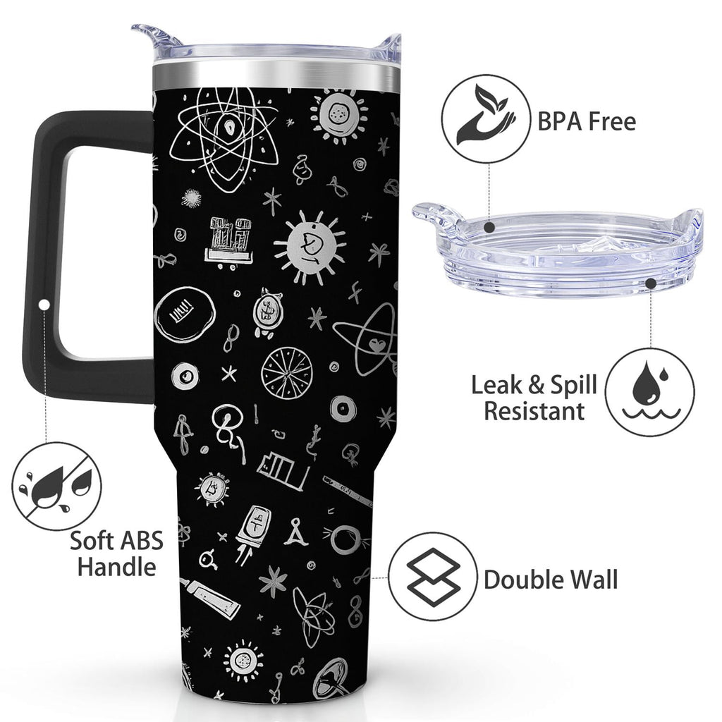 Black Space Science Stainless Steel Tumbler, 30oz