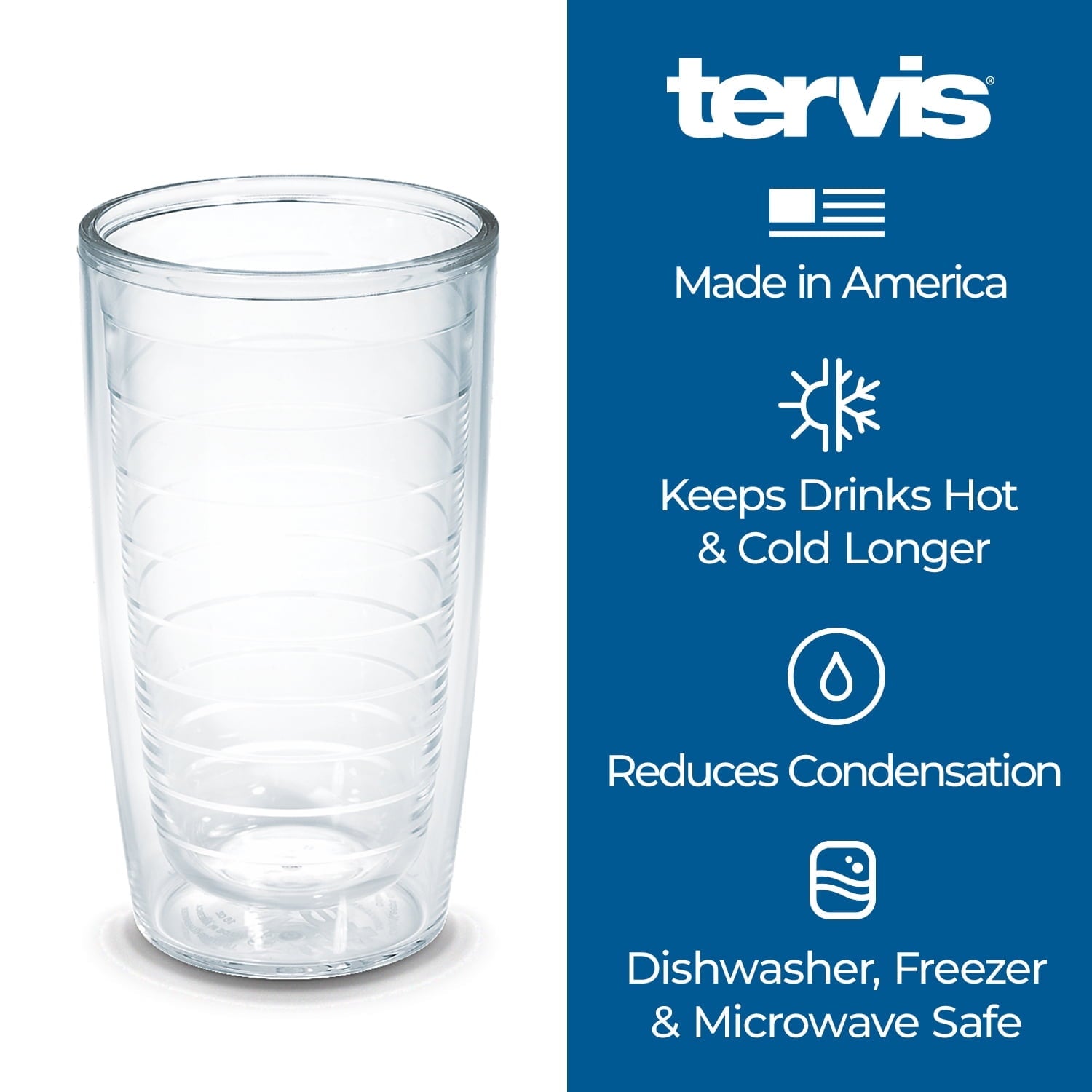 Tervis Tropical Hibiscus Photo Made in USA Double Walled Insulated Travel Tumbler, Clear 16oz