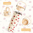 Cherry Tumbler, Cherry Gifts for Women 30 oz Tumbler with Handle and Flip Straw Stainless Steel Insulated Cup Travel Mug Water Bottle
