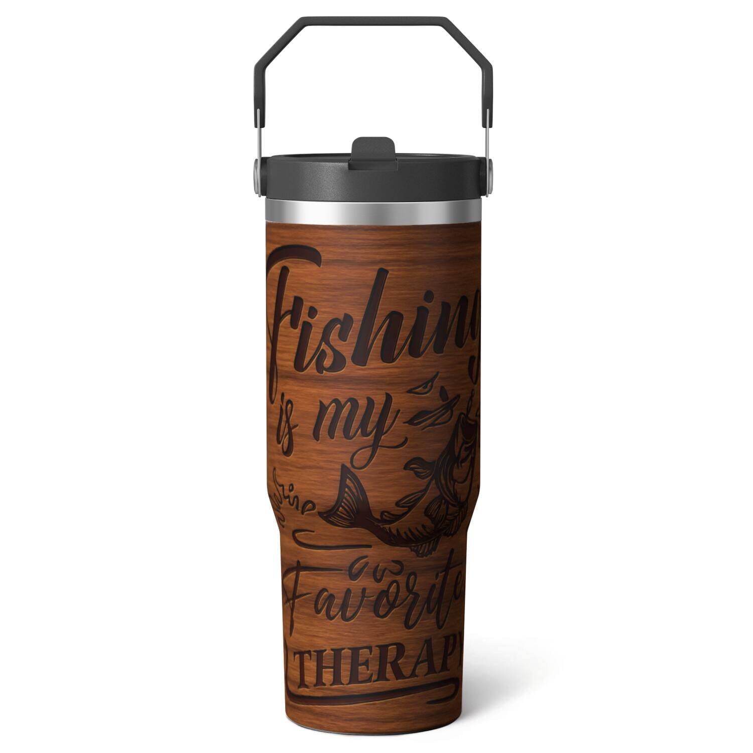 1pc Movie 30oz Tumbler with Straw & Handle - Insulated Stainless - Reusable Stainless Steel Cup