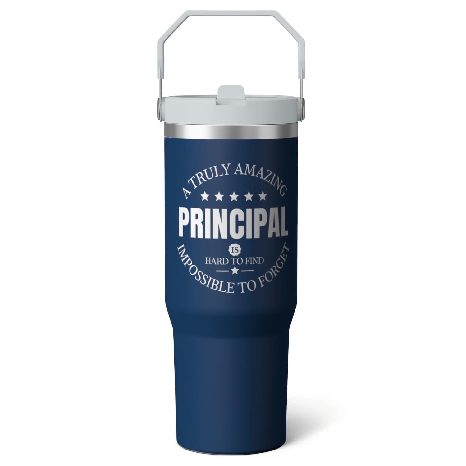 1pc Capibara 30oz Tumbler with Straw & Handle - Insulated Stainless - Reusable Stainless Steel Cup