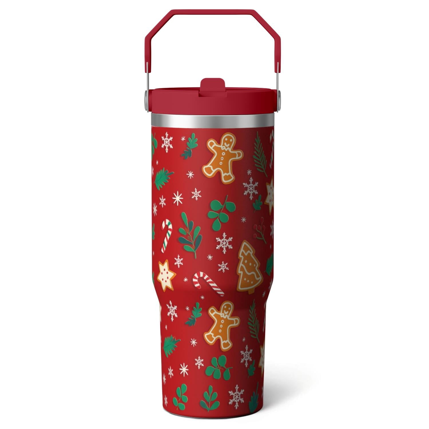 1pc shark 30oz Tumbler with Straw & Handle - Insulated Stainless - Reusable Stainless Steel Cup