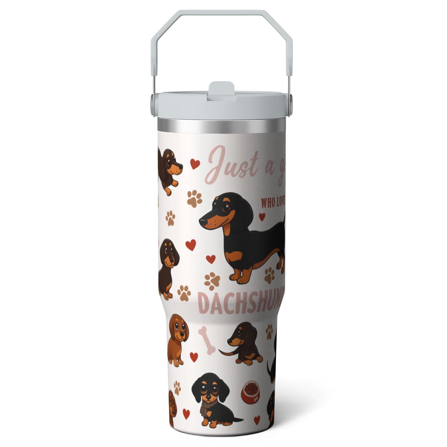 1pc Movie 30oz Tumbler with Straw & Handle - Insulated Stainless - Reusable Stainless Steel Cup