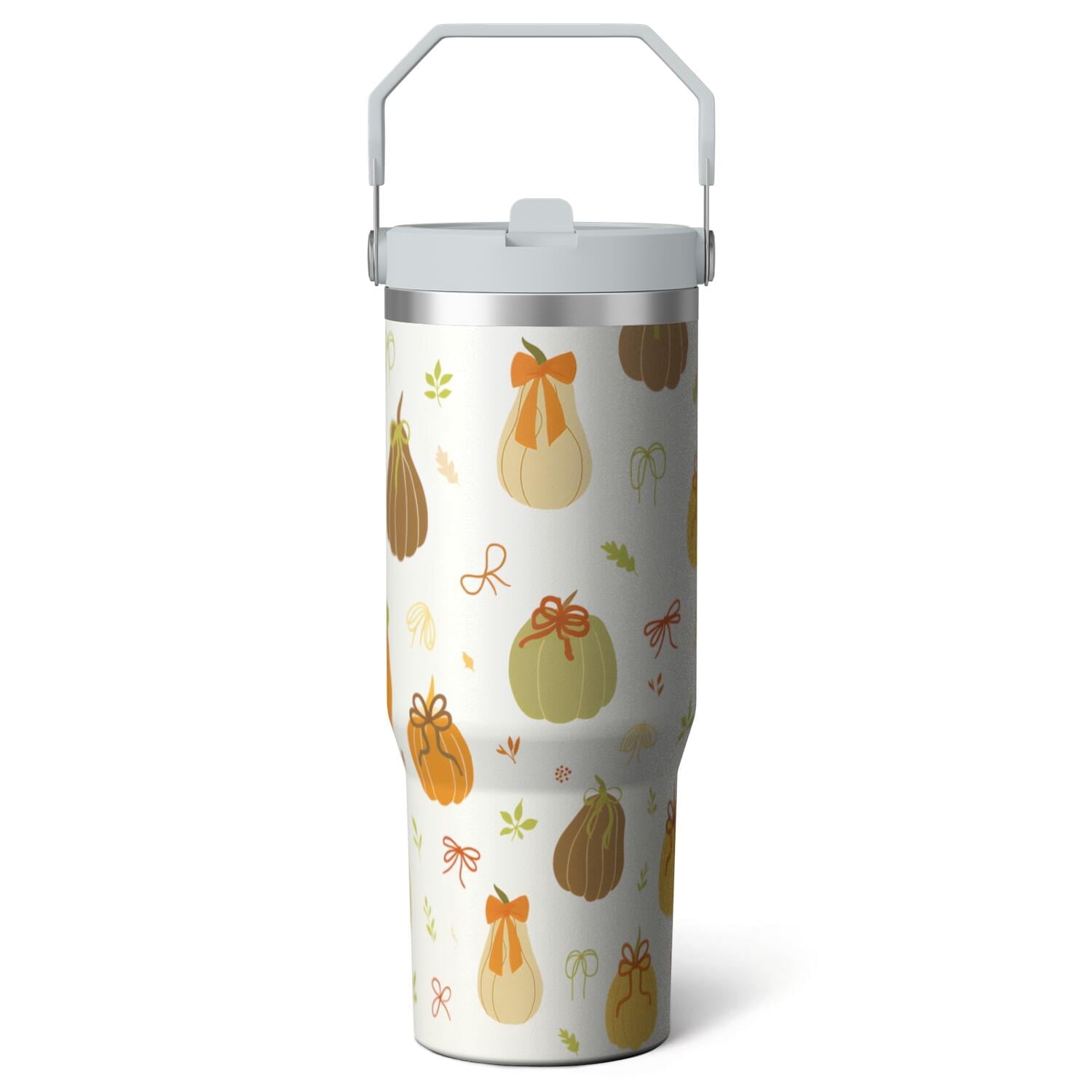1pc Hummingbird 30oz Tumbler with Straw & Handle - Insulated Stainless - Reusable Stainless Steel Cup
