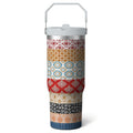 1pc shark 30oz Tumbler with Straw & Handle - Insulated Stainless - Reusable Stainless Steel Cup