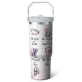 1pc cherry 30oz Tumbler with Straw & Handle - Insulated Stainless - Reusable Stainless Steel Cup