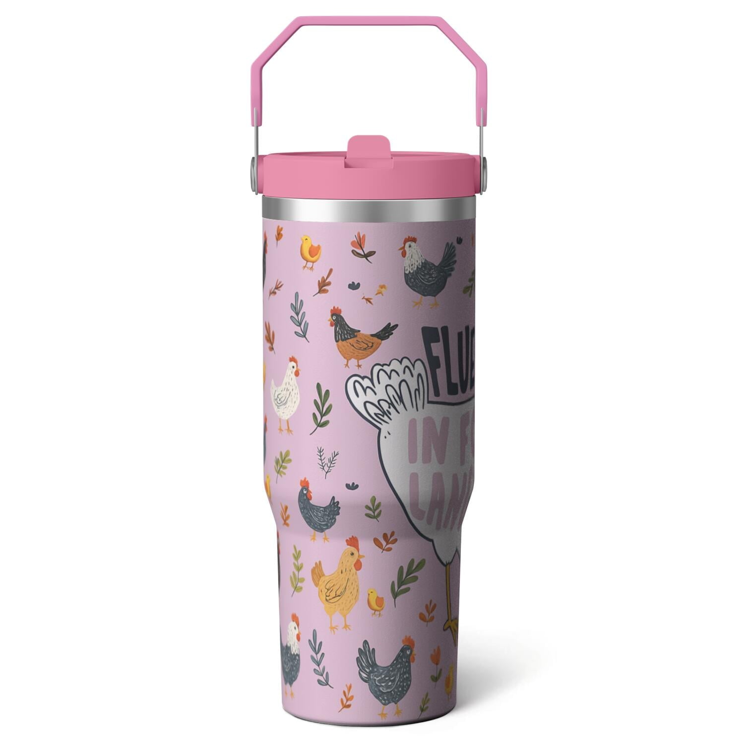 1pc pharmacist 30oz Tumbler with Straw & Handle - Insulated Stainless - Reusable Stainless Steel Cup