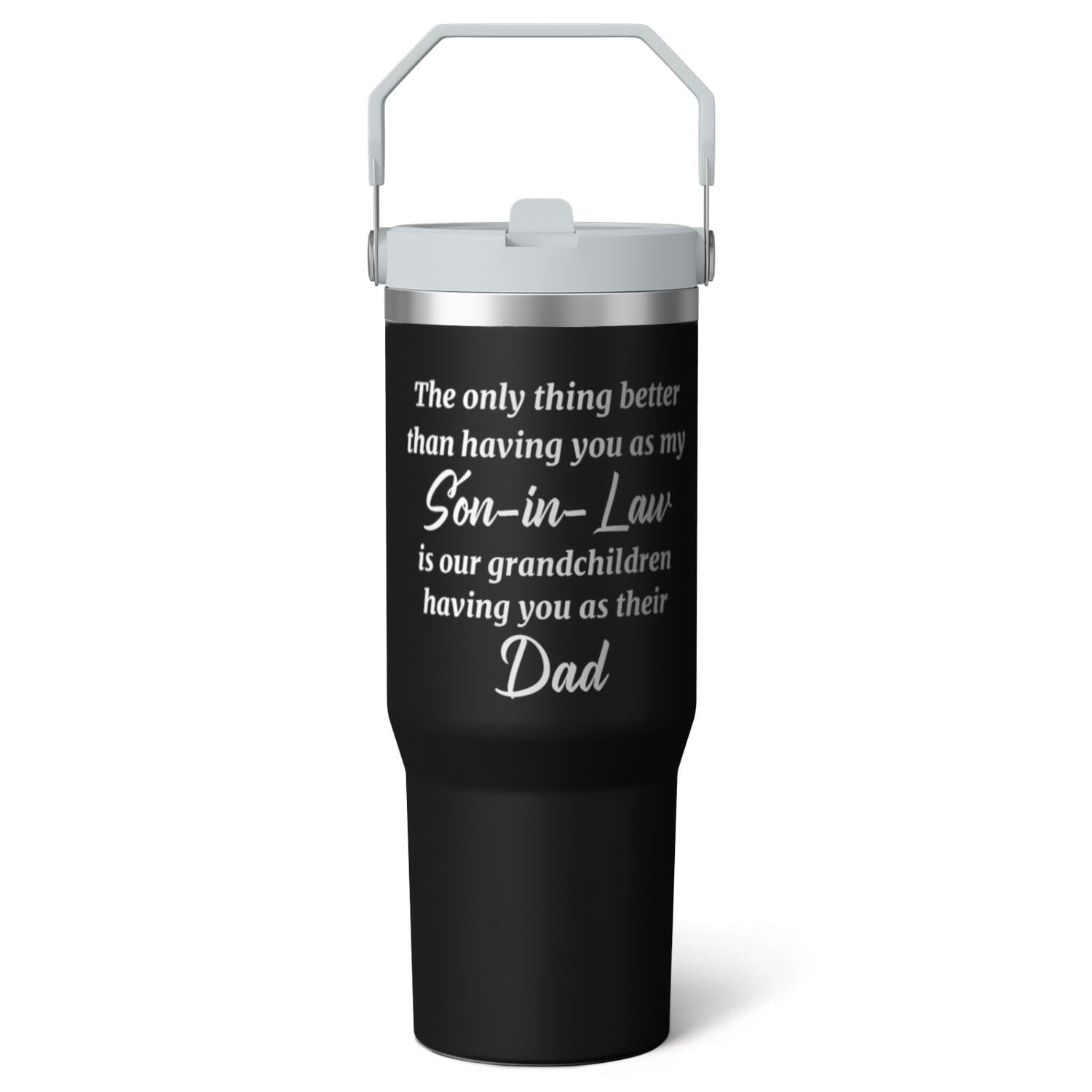 1pc Capibara 30oz Tumbler with Straw & Handle - Insulated Stainless - Reusable Stainless Steel Cup
