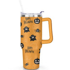 1pc Paw prints 40oz Tumbler with Straw & Handle - Insulated - Reusable Stainless Steel Cup
