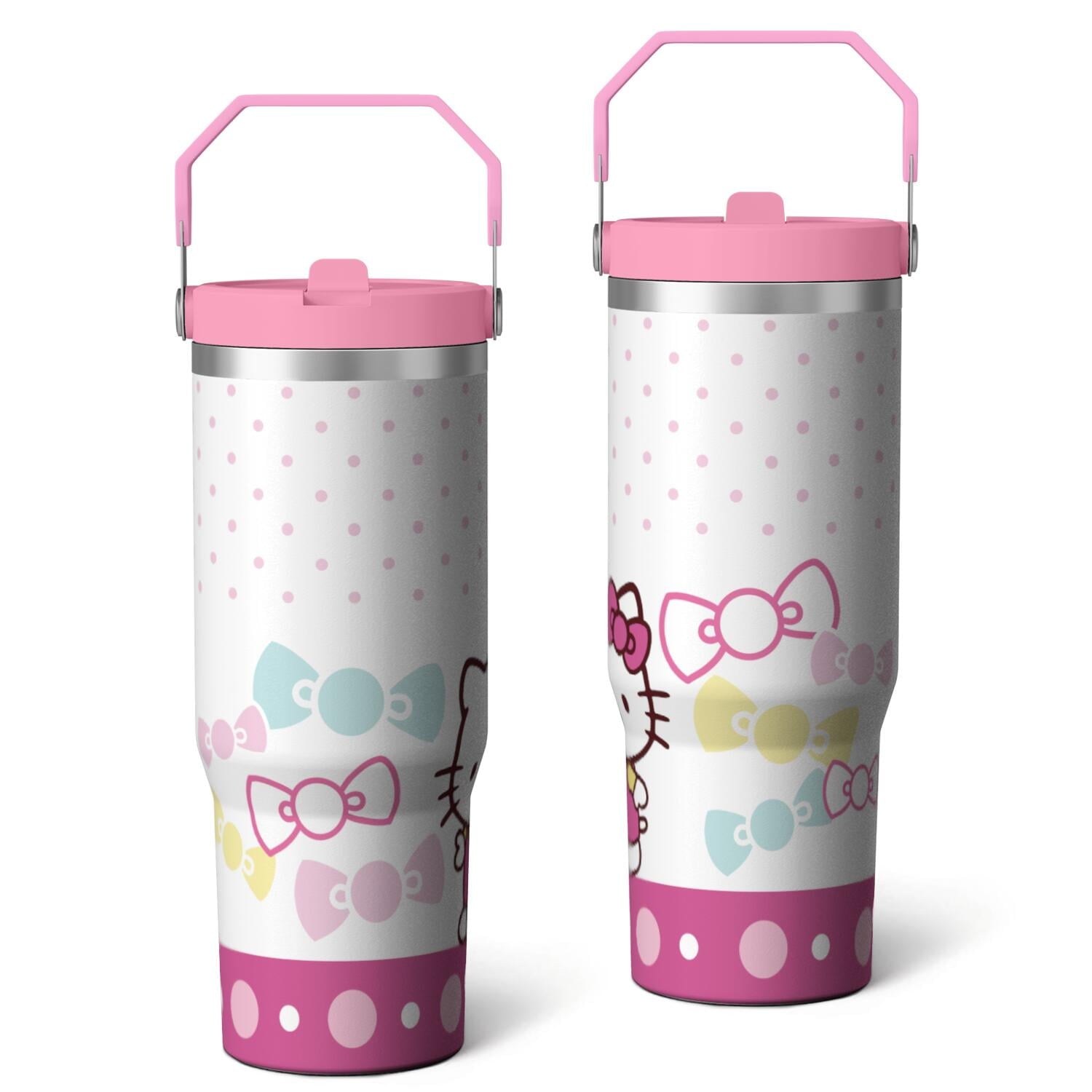 30oz Hello Kawaii Cat Cute Stainless Steel Tumbler with Lid - Reusable Stainless Steel Cup