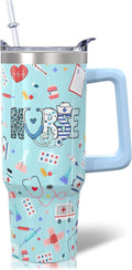 30oz Stainless Steel Sea Turtle Tumbler with Lid and Straw - Reusable Stainless Steel Cup