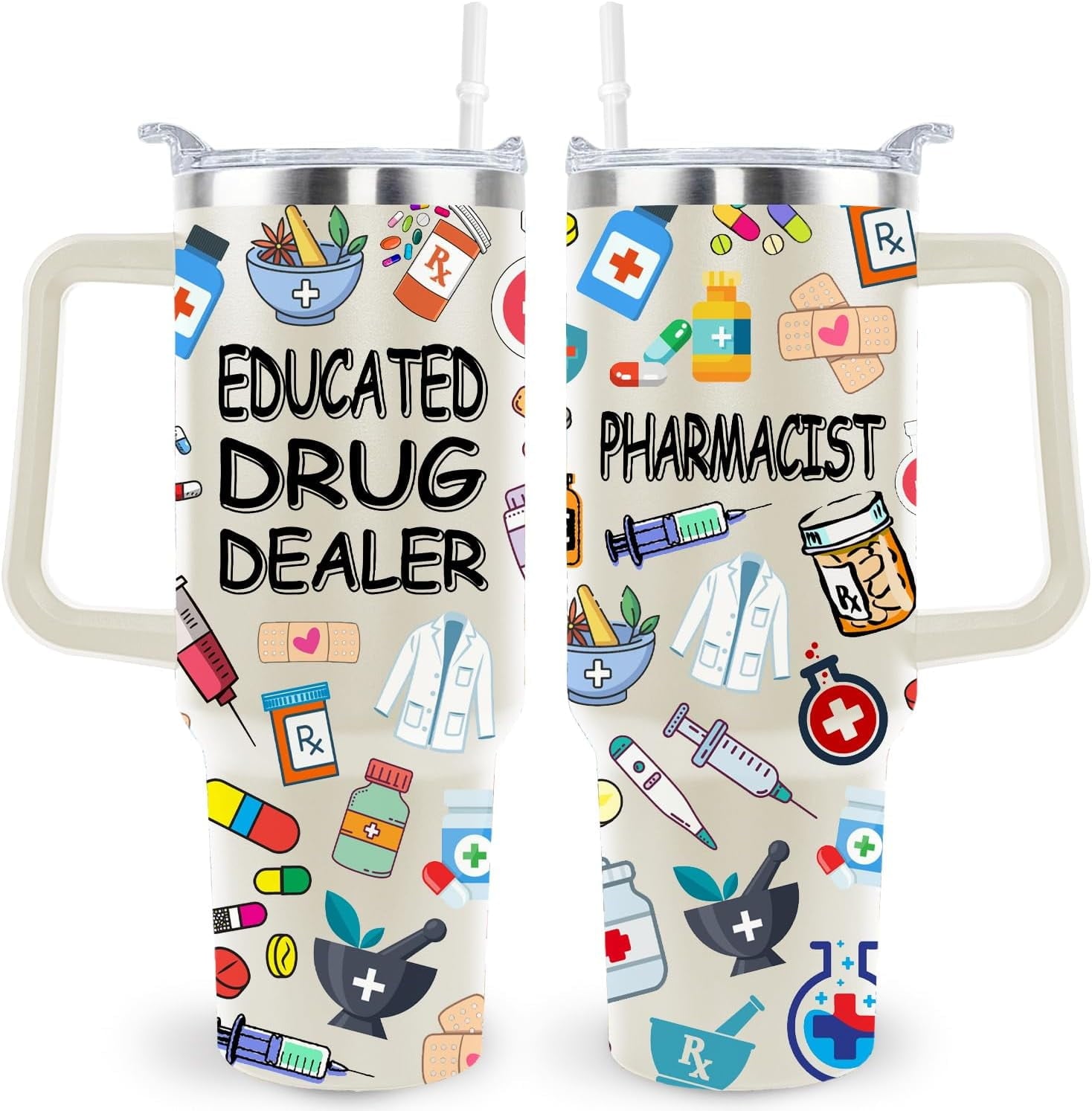 40 Oz Respiratory Therapist Tumbler Cup Respiratory Therapist Gifts Stainless Steel - Insulated Travel Coffee Mug