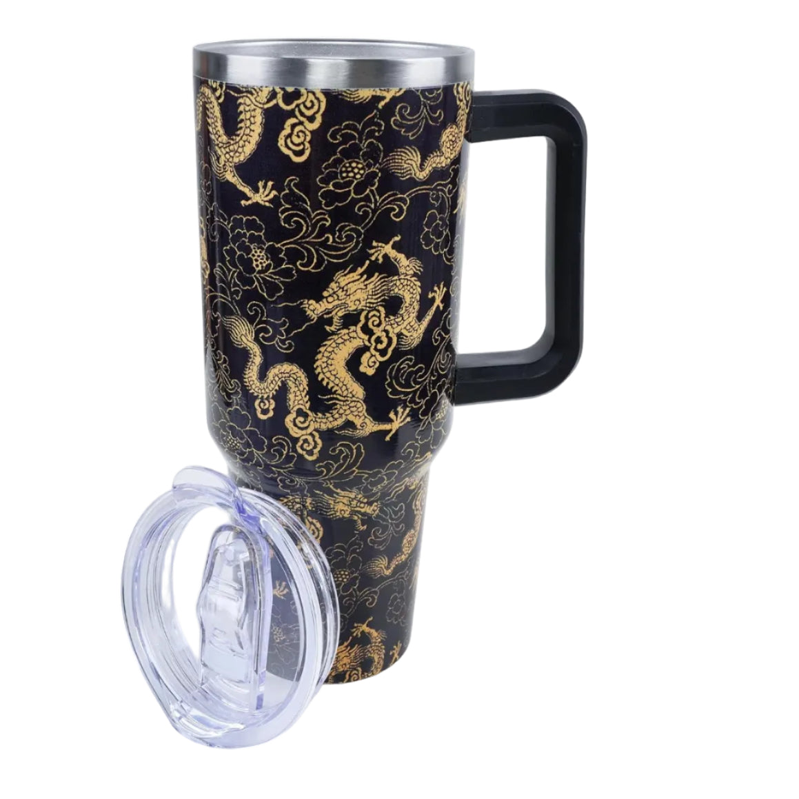 40 oz Frog Mushroom Tumbler with Handle and Straw, Travel Mug - Leakproof Insulated Water Bottle