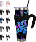 40 oz Tumbler with Handle and Straw 40oz Pink Flamingo Cup - Insulated Travel Coffee Mug