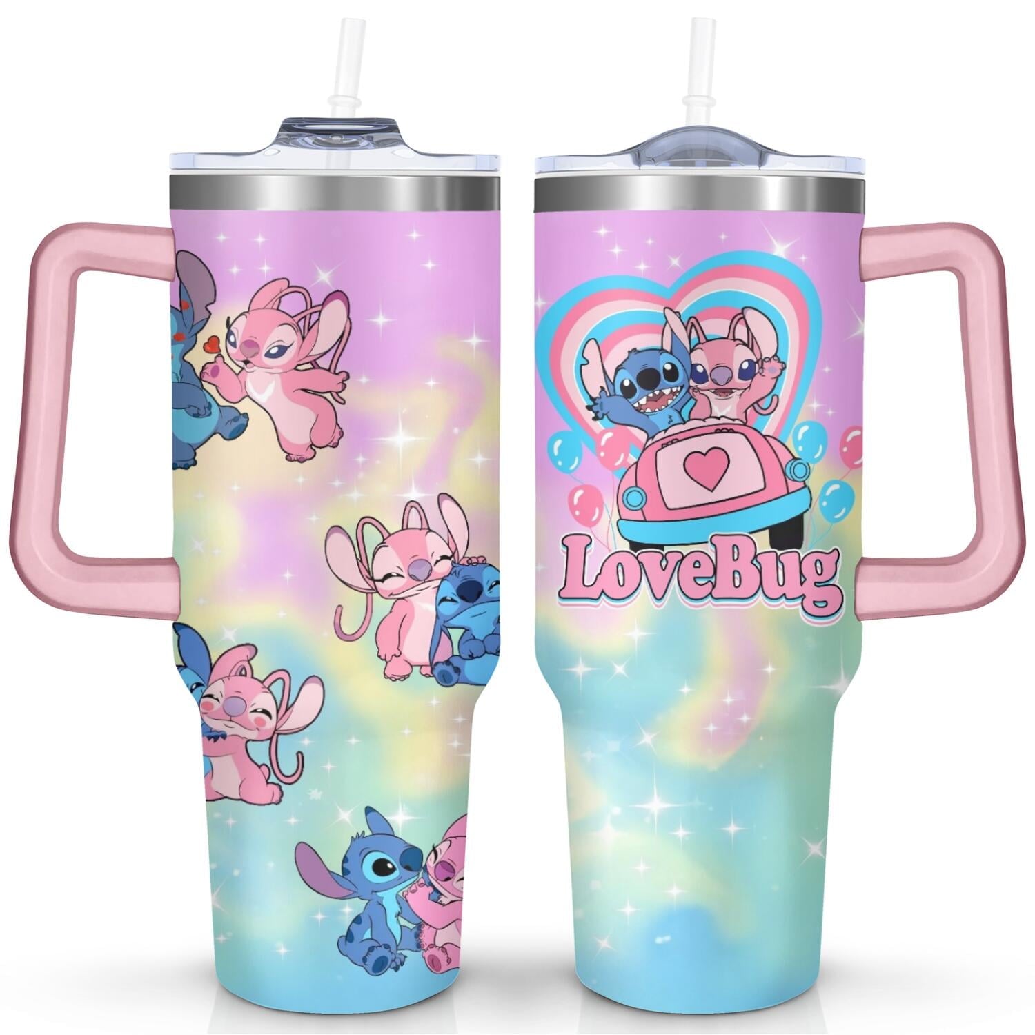 40oz Cartoon Movie Stainless Steel Tumbler with Lid and Straw,Spill Proof - Reusable Stainless Steel Cup