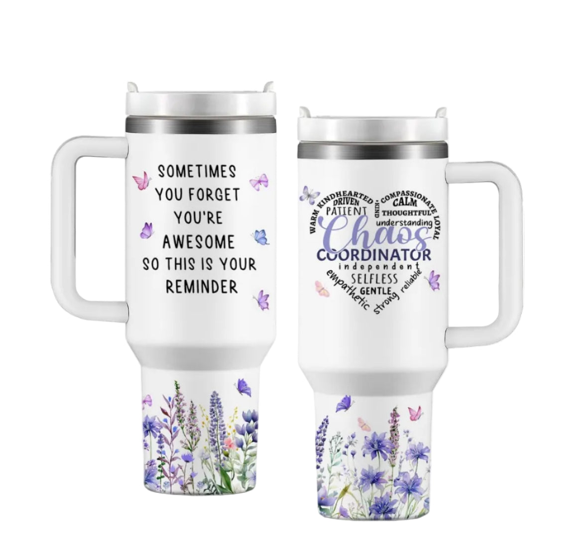 40oz Chaos Coordinator Tumbler with Handle, Chaos Coordinator Gifts, Chaos Coordinator Travel Mug Cup, Chaos Coordinator Gifts for Women, Thank You Gifts for Women/Manager/Coworkers