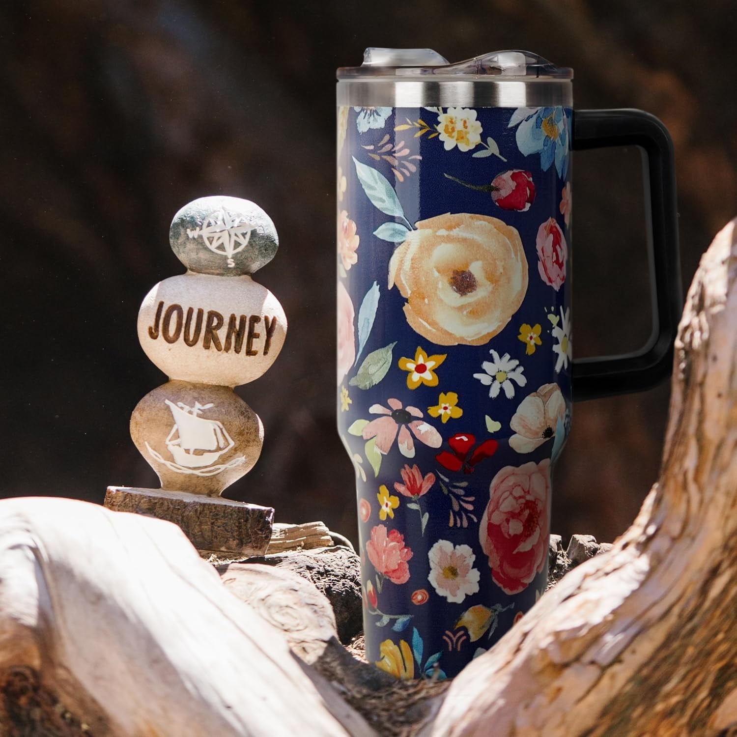 40oz Tumbler with Handle and Straw Lid | Vacuum Insulated Leak - Insulated Travel Tumbler Cup