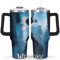 40oz Wednesday Girl Stainless Steel Tumbler with Lid and Straw,Wednesday Stuff - Reusable Stainless Steel Cup