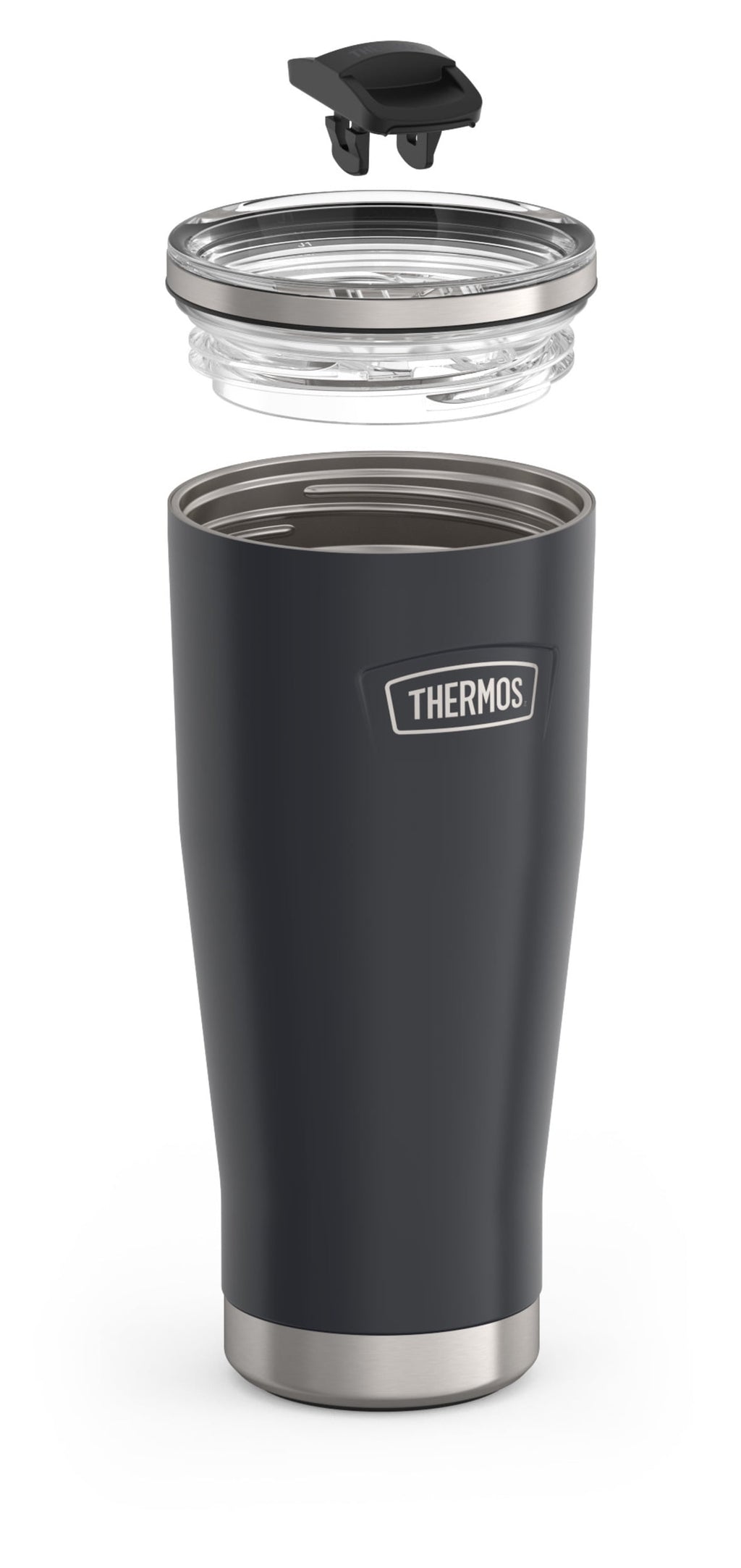 Thermos Stainless Steel Tumbler, w/ Slide Lock Lid, Graphite, 18 oz