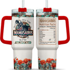 Tumbler 40 Oz With Handle Lid And Straw, Grandmasaurus Nutrition Facts - Reusable Stainless Steel Cup