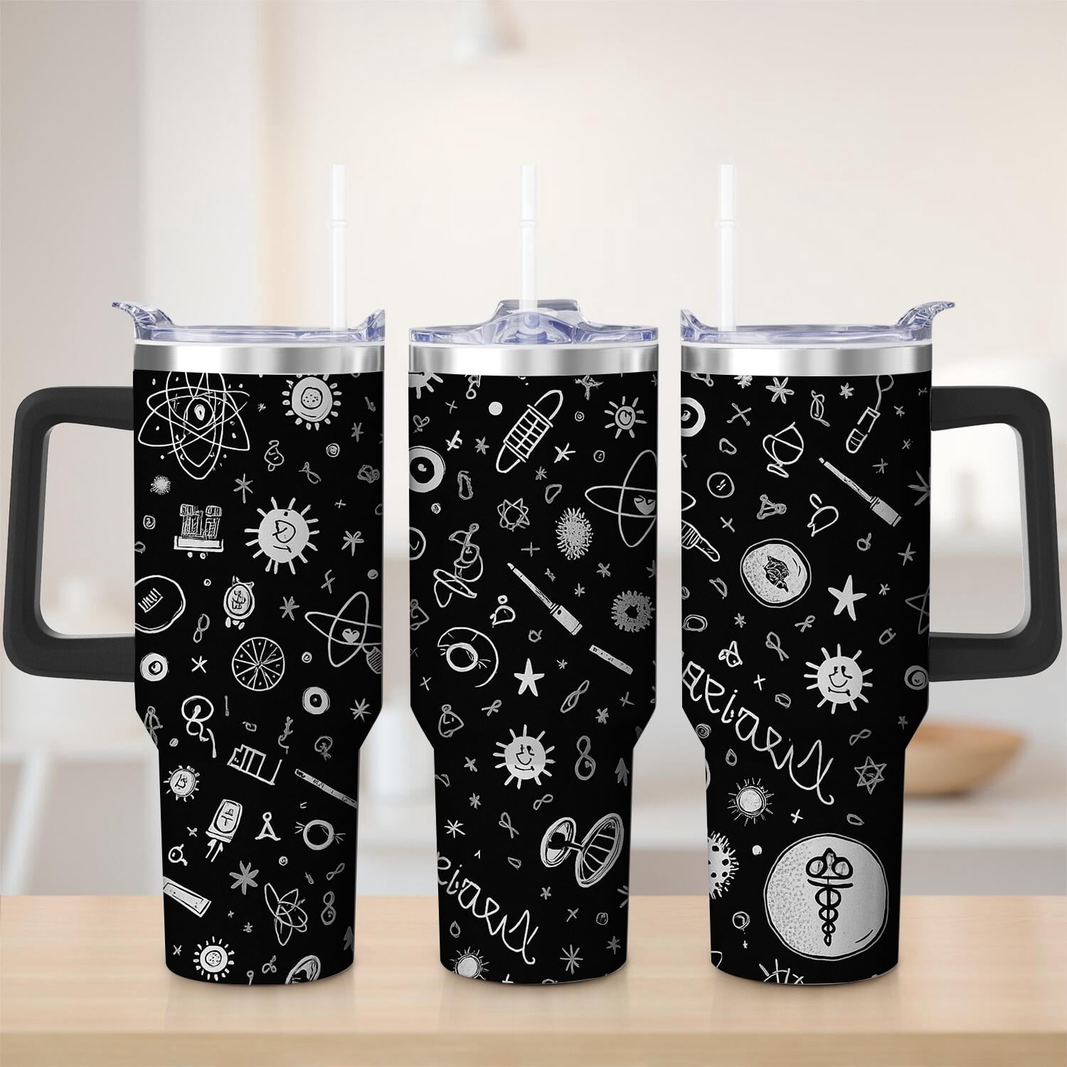 Black Space Science Stainless Steel Tumbler, 30oz