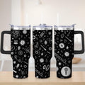 Premium Black Space Science Stainless Steel Tumbler, 30oz - Insulated Travel Tumbler Cup