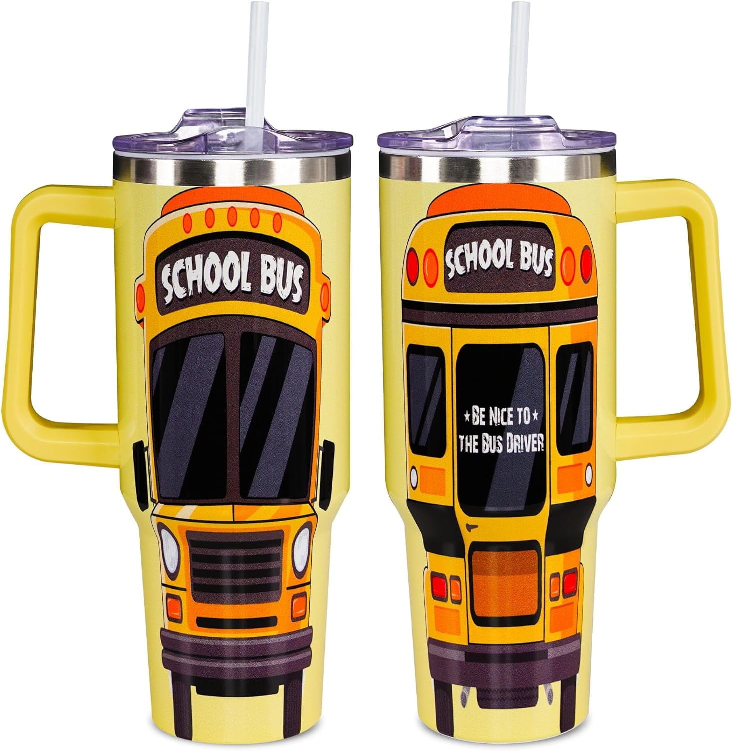 Christmas Gifts for Bus Drivers, School Bus Driver Tumbler 40 OZ - Insulated Travel Tumbler Cup