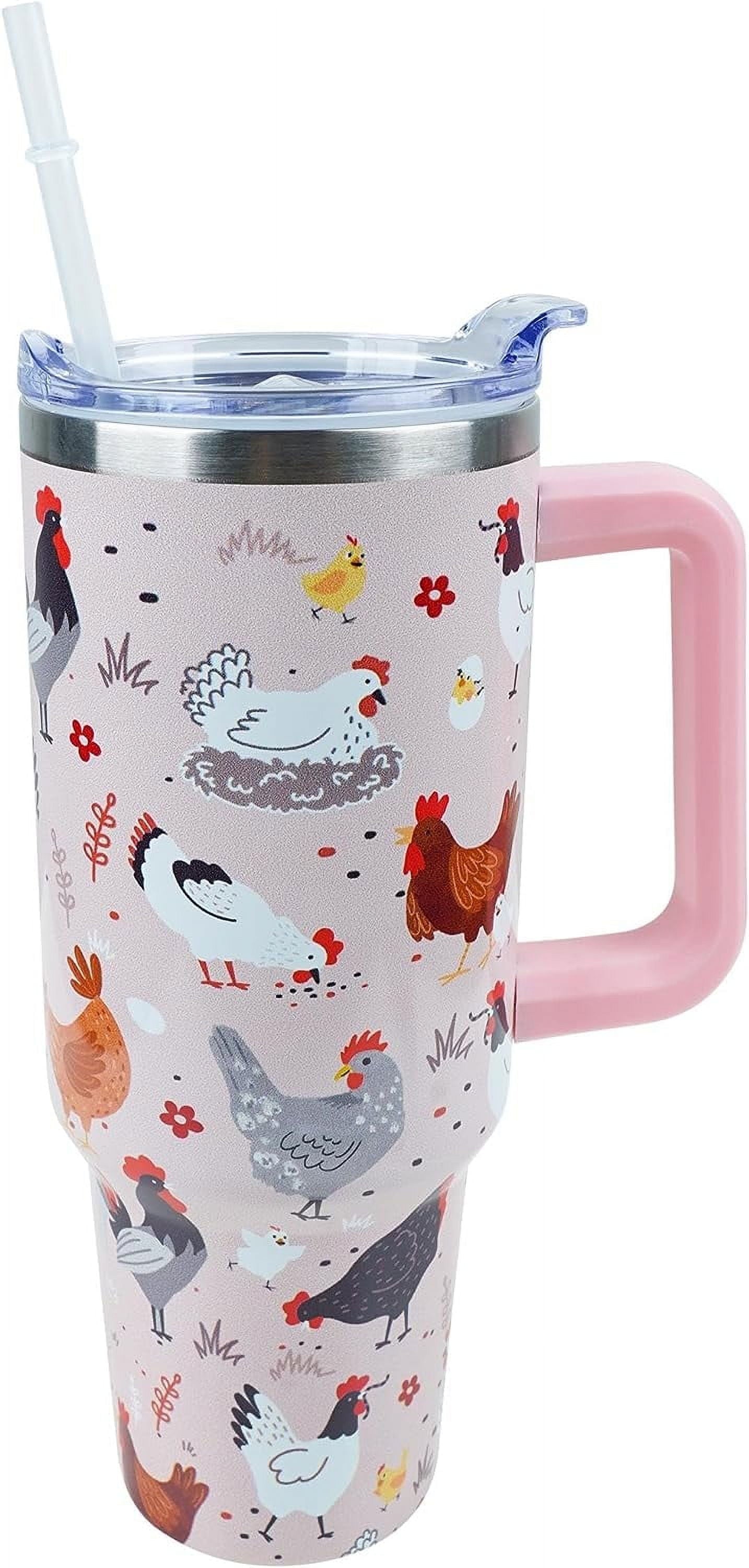 Chef Curry Handle/Straw Lid Tumbler 40 oz Christmas Birthday Chicken Insulated Travel Mugs