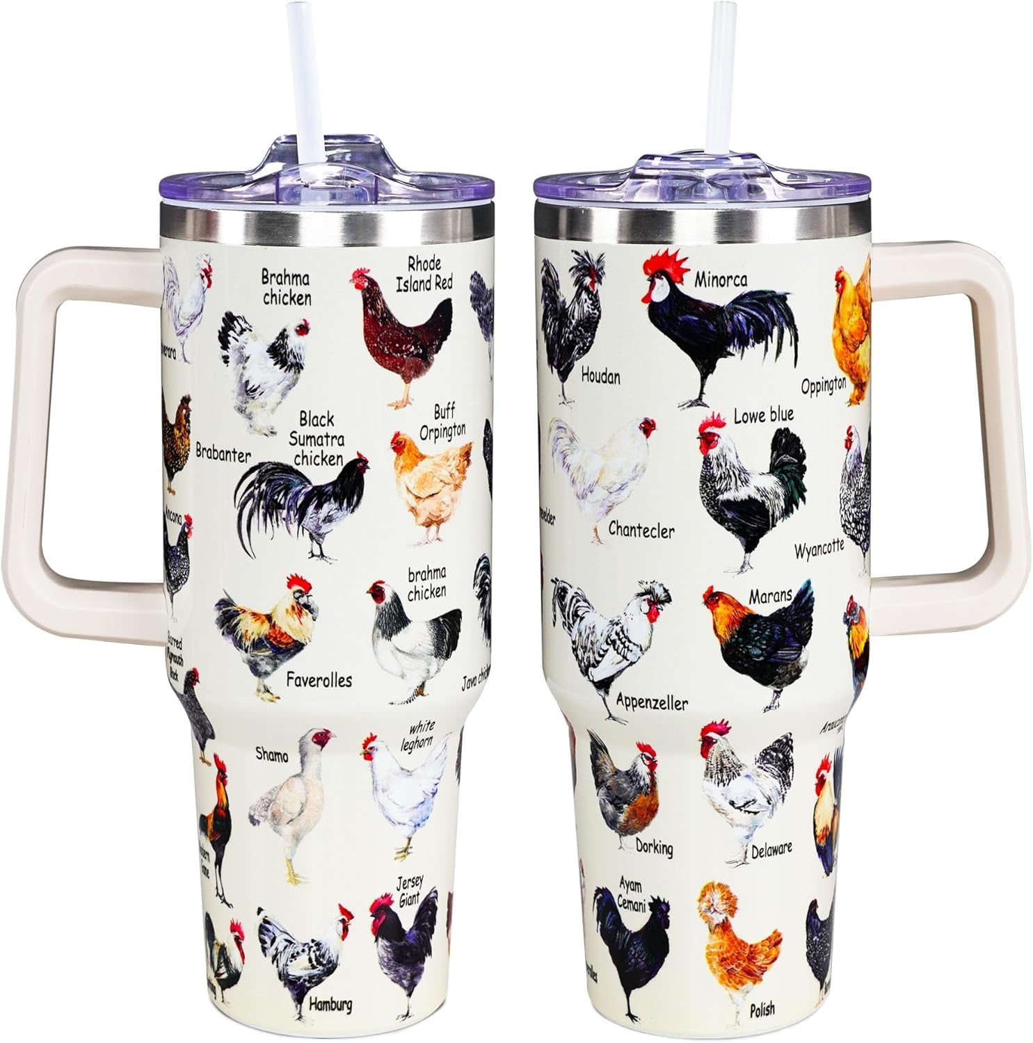 Chicken Tumbler Cup 40 OZ, Chicken Gifts For Chicken Lovers, Chicken - Reusable Stainless Steel Cup