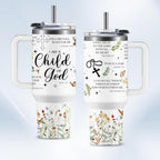 Christian Gifts for Women Faith, Tumblers for Women - Christian Coffee Tumbler 40Oz I Am A Child of God Gifts Cup, Religious Gifts for Women, Biblical Gifts for Women, Spiritual Gifts for Women