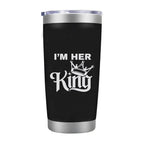 Couples Coffee Mugs Set King & Queen Wedding Engagement Gifts for Couple Newlyweds Just Married Gifts Bride Groom Gifts Couples Gifts for Husband Wife Bridal Shower Engaged Matching Tumblers-Black