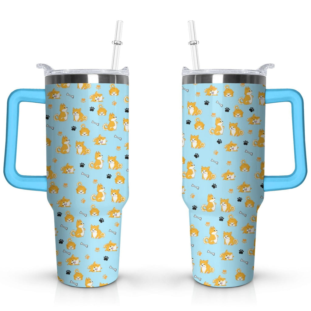 Gift for Dog Lovers Cute Dog Tumbler for Women - 40oz - Insulated Travel Tumbler Cup