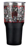 Elvis Official 68 Photos 30 oz Travel Tumbler, Stainless Steel, Vacuum Insulated with Leak Resistant Slide-Lock Lid