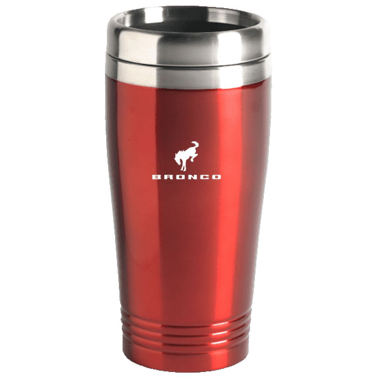 Ford Bronco Logo Red 16oz Stainless Steel Tumbler Travel Mug Official Licensed