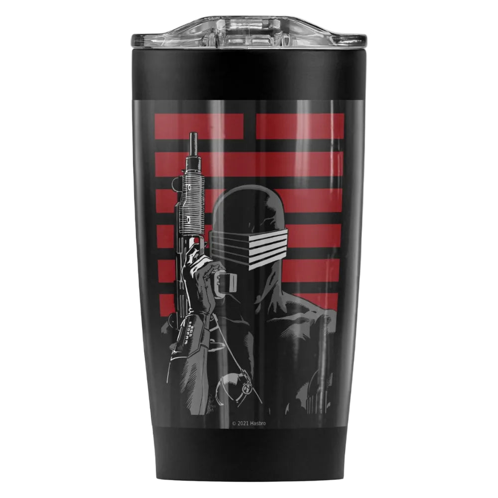 G.I. Joe/Snake Eyes Ninja Stainless Steel Tumbler 20 oz Coffee Travel Mug/Cup, Vacuum Insulated & Double Wall with Leakproof Sliding Lid | Great for Hot Drinks and Cold Beverages