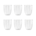 GUZZINI Dolcevita 12oz Low Tumblers (Set of 6) Mother of Pearl - 100% Recycled Plastic - Unbreakable, Reusable, BPA-Free, Iced Coffee, Smoothie, Water - Stackable Cup for Kids, Home & Kitchen