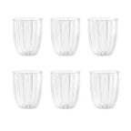 GUZZINI Dolcevita 12oz Low Tumblers (Set of 6) Mother of Pearl - 100% Recycled Plastic - Unbreakable, Reusable, BPA-Free, Iced Coffee, Smoothie, Water - Stackable Cup for Kids, Home & Kitchen