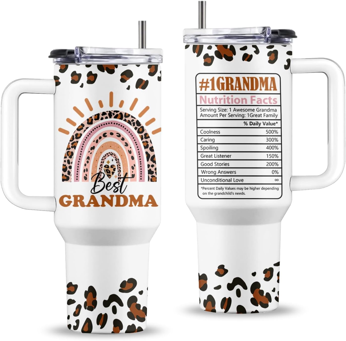 30oz Fall Pumpkin Flip Tumbler with Handle lid and Straw,Fall Coffee - Insulated Travel Coffee Mug