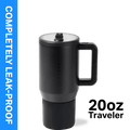 HydroJug Traveler 20 oz Water Bottle, Stainless Steel Insulated Tumbler - Leakproof Insulated Water Bottle