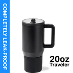HydroJug Traveler 20 oz Water Bottle, Stainless Steel Insulated Tumbler - Leakproof Insulated Water Bottle