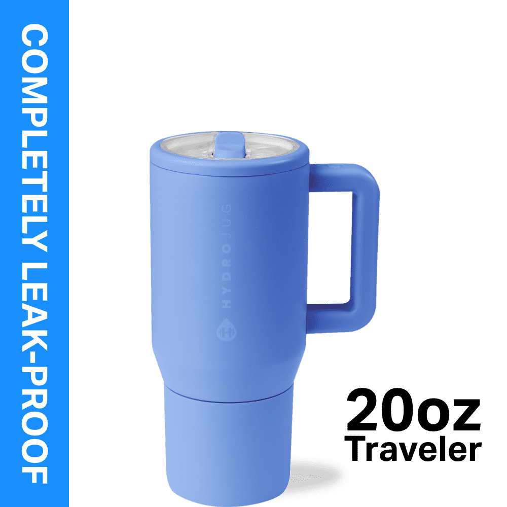 HydroJug Traveler 20 oz Water Bottle, Stainless Steel Insulated Tumbler - Leakproof Insulated Water Bottle