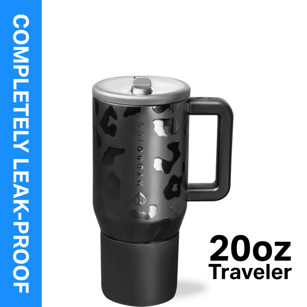 HydroJug Traveler 20 oz Water Bottle, Stainless Steel Insulated Tumbler - Leakproof Insulated Water Bottle