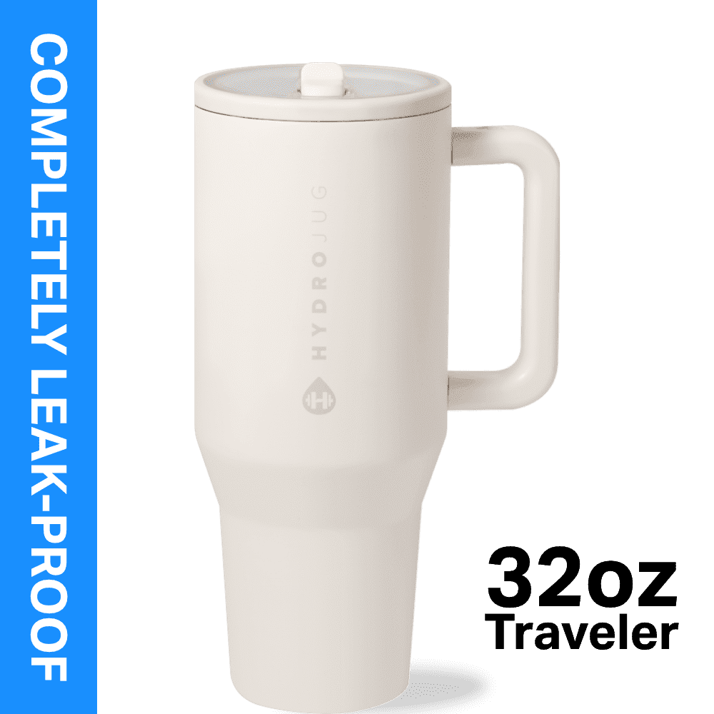 HydroJug Traveler 32 oz Water Bottle, Stainless Steel Insulated Tumbler - Leakproof Insulated Water Bottle