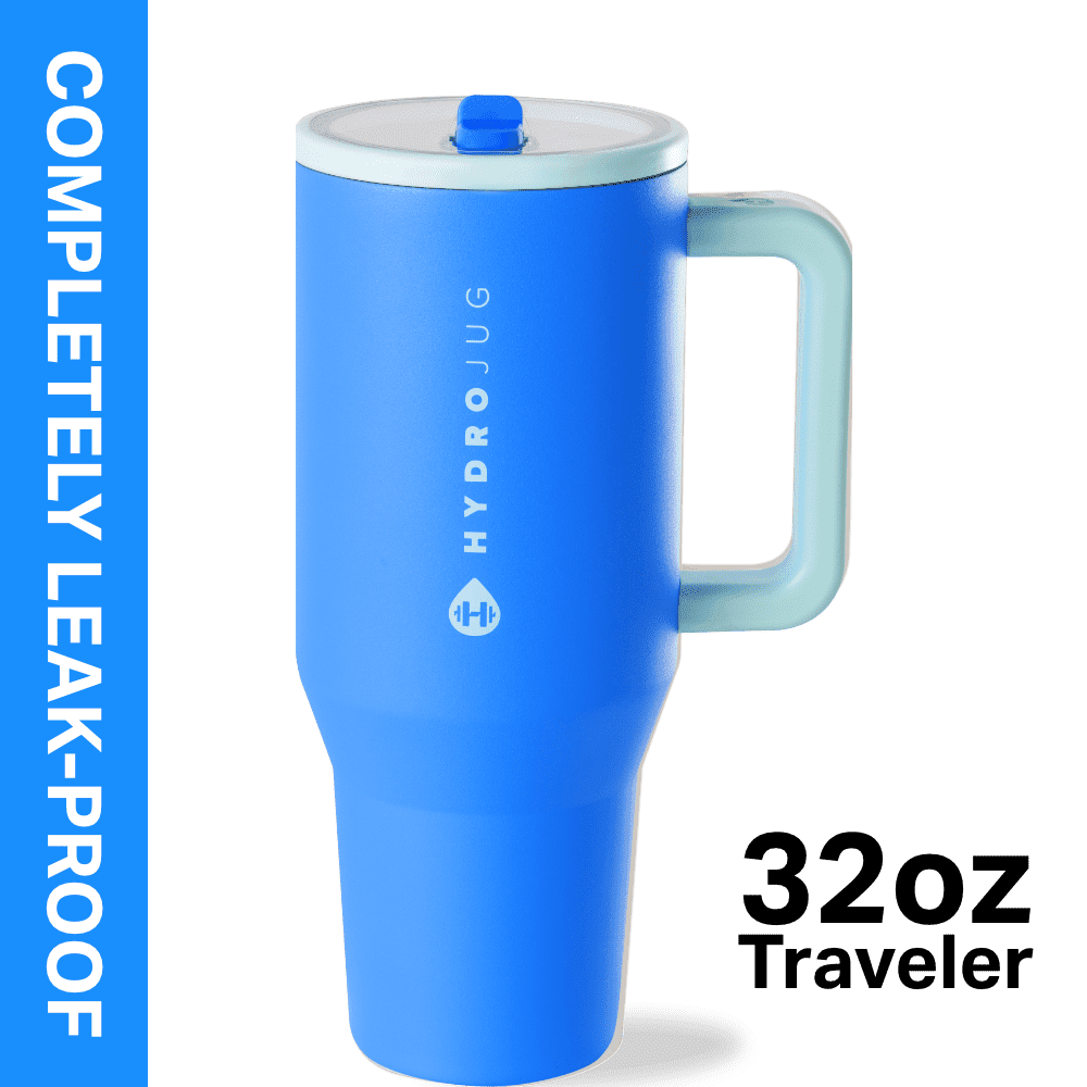 HydroJug Traveler 32 oz Water Bottle, Stainless Steel Insulated Tumbler - Leakproof Insulated Water Bottle