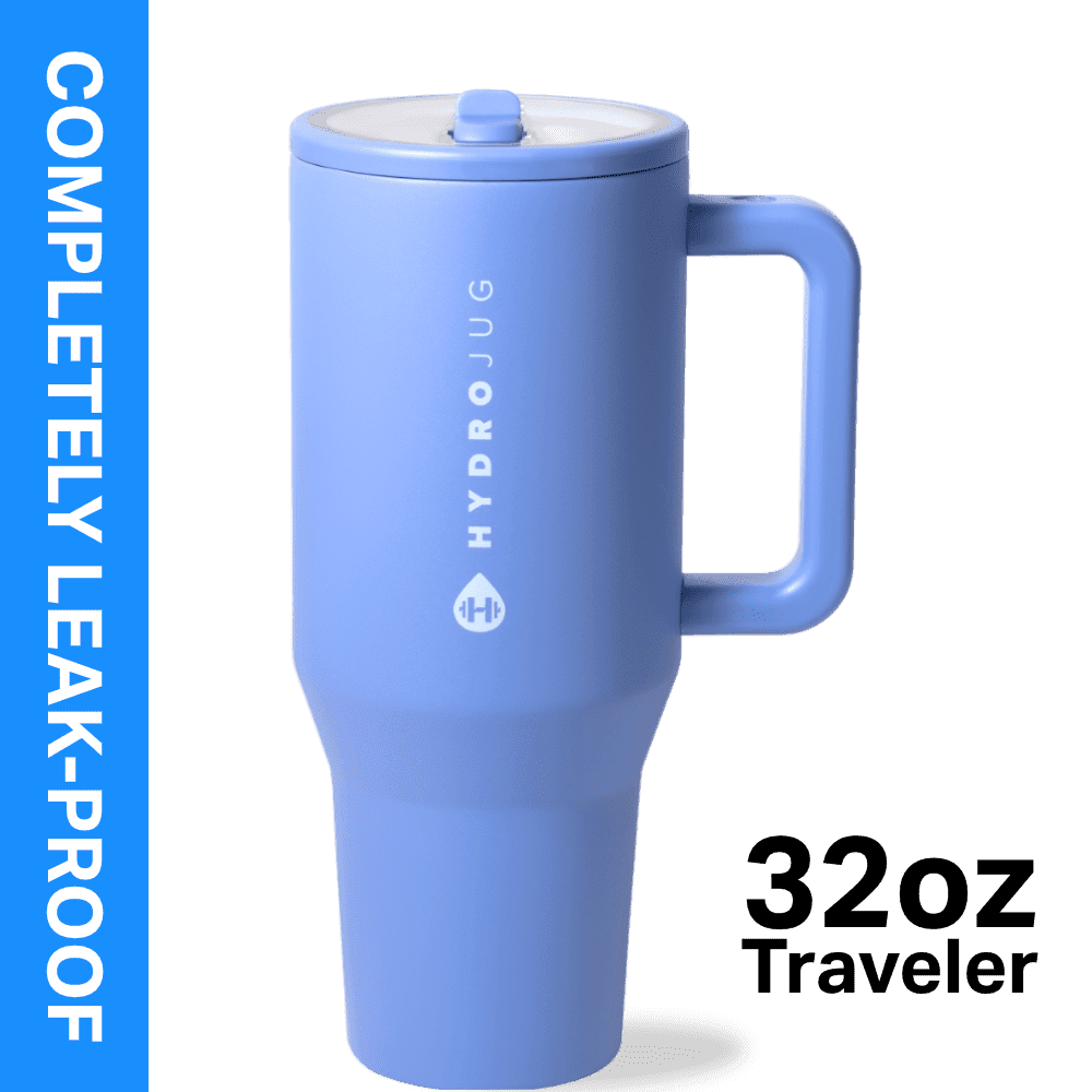 HydroJug Traveler 32 oz Water Bottle, Stainless Steel Insulated Tumbler - Leakproof Insulated Water Bottle
