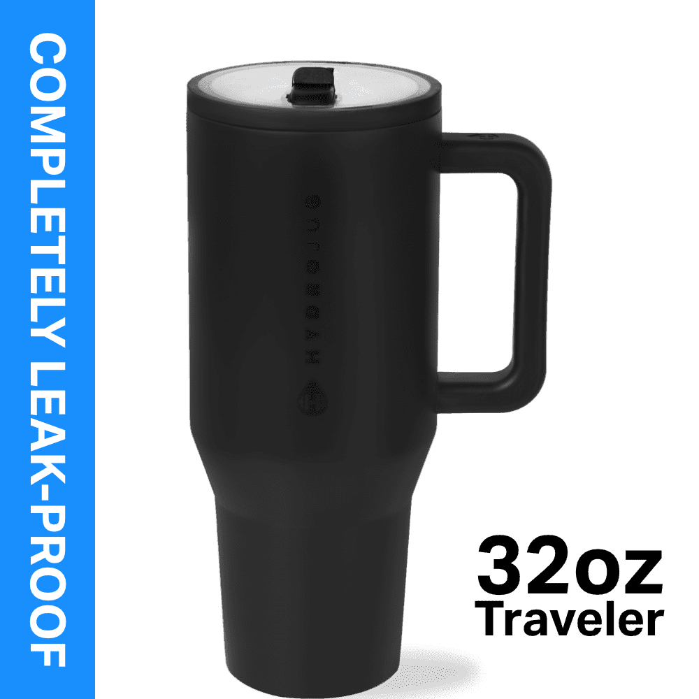 HydroJug Traveler 32 oz Water Bottle, Stainless Steel Insulated Tumbler - Leakproof Insulated Water Bottle