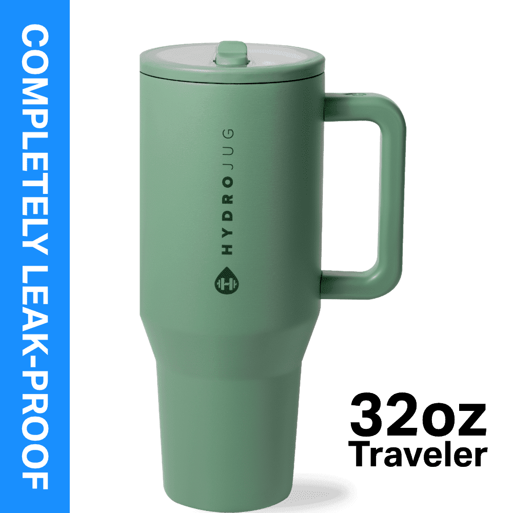 HydroJug Traveler 32 oz Water Bottle, Stainless Steel Insulated Tumbler - Leakproof Insulated Water Bottle