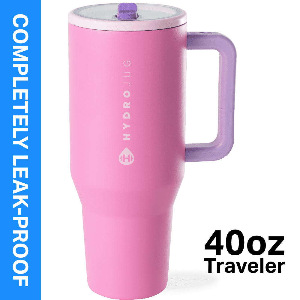 HydroJug Traveler 40 oz Water Bottle, Stainless Steel Insulated Tumbler - Leakproof Insulated Water Bottle