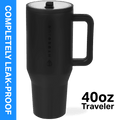 HydroJug Traveler 40 oz Water Bottle, Stainless Steel Insulated Tumbler - Leakproof Insulated Water Bottle